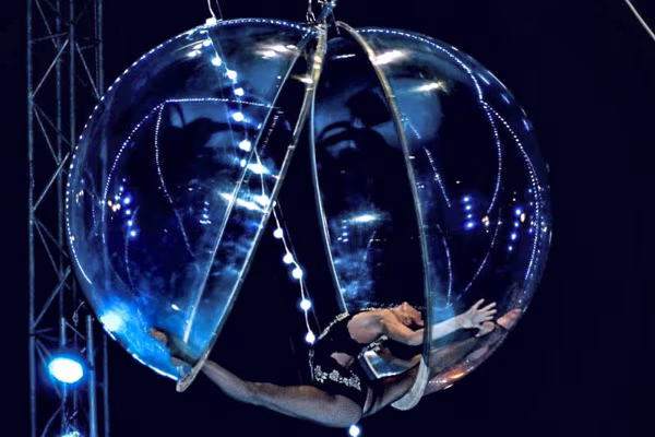 Aerial Sphere act in Dallas texas for weddings, corporate events and celebrations